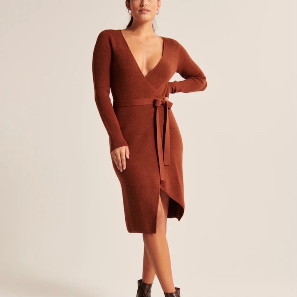 NWT Abercrombie & Fitch wrap midi sweater dress
